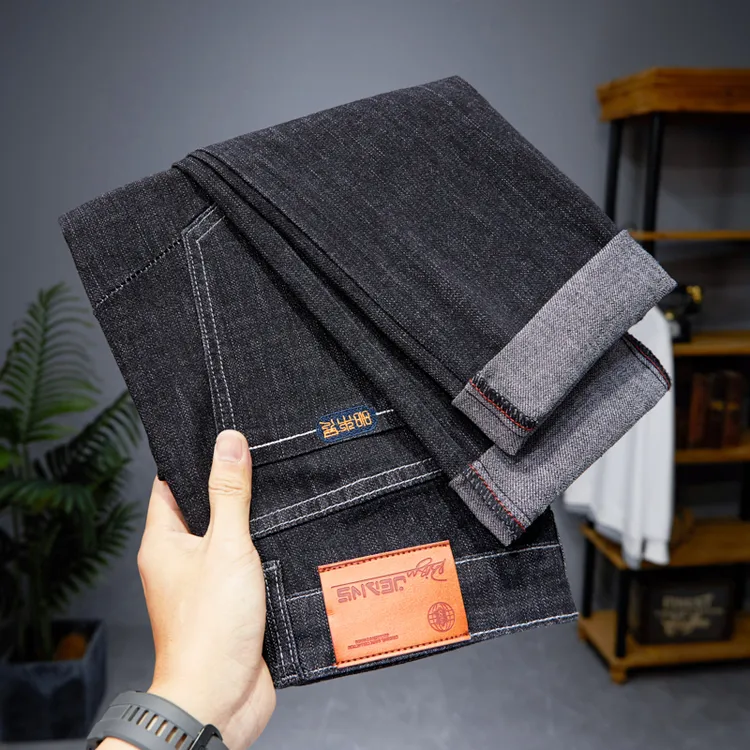 男士秋冬加绒加厚修身小脚弹力韩版休闲百搭牛仔裤