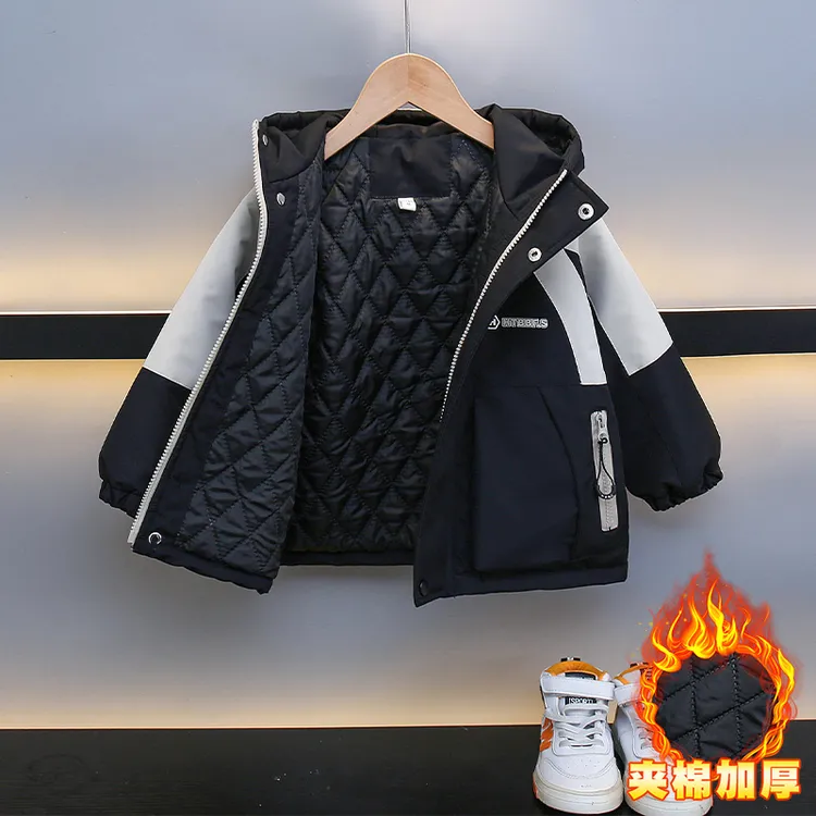 男孩男童棉服外套秋冬装新款儿童加厚春秋冲锋衣宝宝冬季夹棉