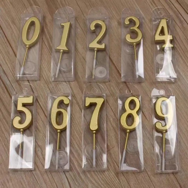 金色数字蜡烛蛋糕装饰浪漫情侣纪念100天告白女神数字蜡烛插件
