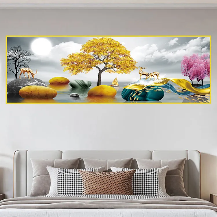 床头装饰画卧室墙贴酒店宾馆民宿客厅背景墙壁纸画墙面贴画自粘