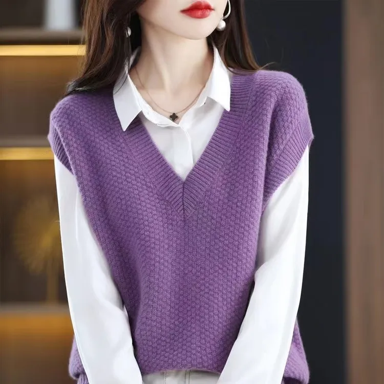 品牌折扣意大利大牌女装清仓欧货洋气马甲气质百搭毛衣背心针织衫