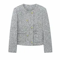 秋冬上新~时尚韩范黑白设计款小香外套 S99001 DY