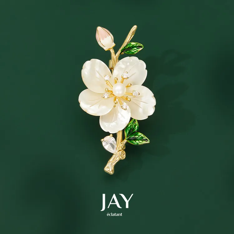 Jay梅花胸针女小众别针秋冬高档轻奢气质胸花大衣毛衣西装配饰
