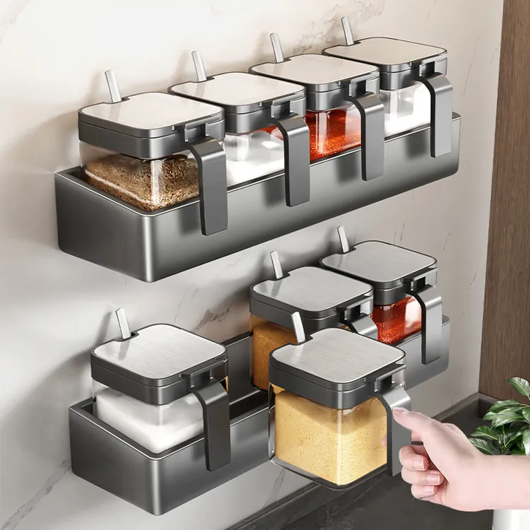 厨房用品调料盒家用调料收纳调料罐子厨房佐料盒调味瓶罐味精盐罐