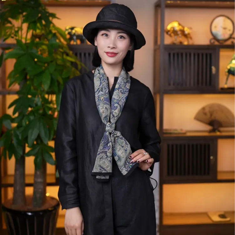 丝迷丝巾  如意  35*140cm14姆米双绉桑蚕丝飘带