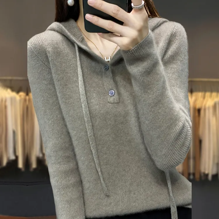 胖mm秋冬特大码连帽卫衣2025新款女士毛衣洋气内搭针织打底羊毛衫