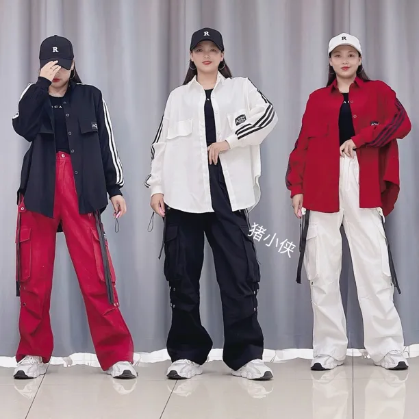 秋冬1009杠韩版小众网红长袖衬衫ins休闲曳舞广场舞男女同款1010