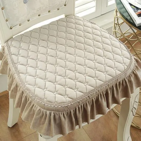 冬季毛绒防滑四季凳子垫欧式餐桌椅垫坐垫加厚家用屁垫椅子垫座垫