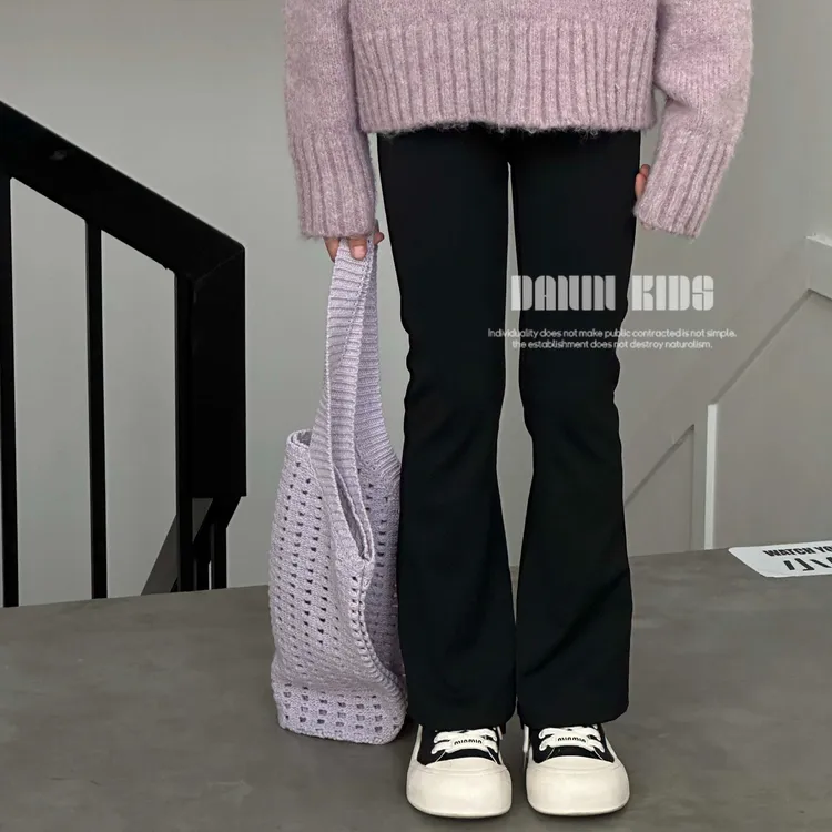 【嗒囜】女童修身加绒裤显瘦微喇裤中大童外穿打底裤长裤