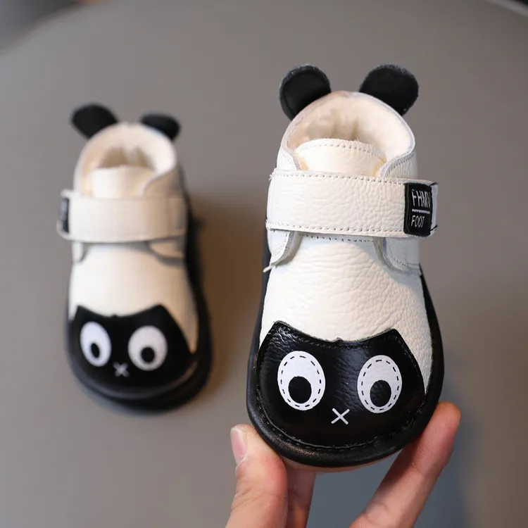 秋冬季男宝宝学步鞋子软底保暖1一3岁加绒加厚婴儿棉鞋女小童防滑