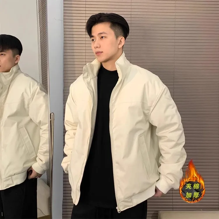 GTAL美式教练夹克棉衣男冬cleanfit夹棉加厚棒球服高级感立领外套