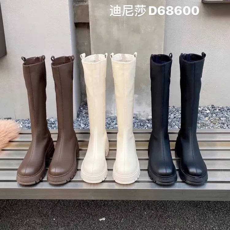 2024冬季长筒靴高靴厚底增高长靴骑士靴高跟女靴