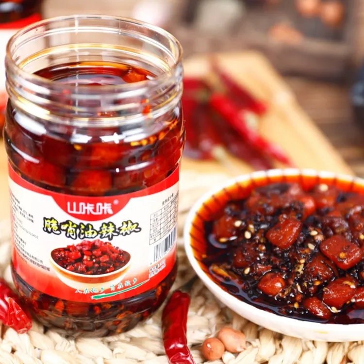 山咔咔贵州特产香辣特色风味脆哨油辣椒油泼辣子拌饭拌粉拌菜调料