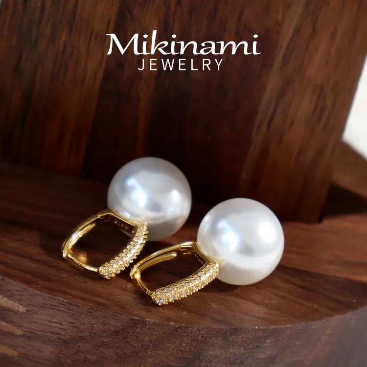 925银耳饰 14mm水桶款氛围感耳钩纯银耳坠耳饰水桶款耳环