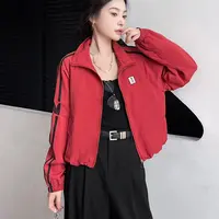 8813#【衣长55】秋季微宽松翻领外套秋季女外套