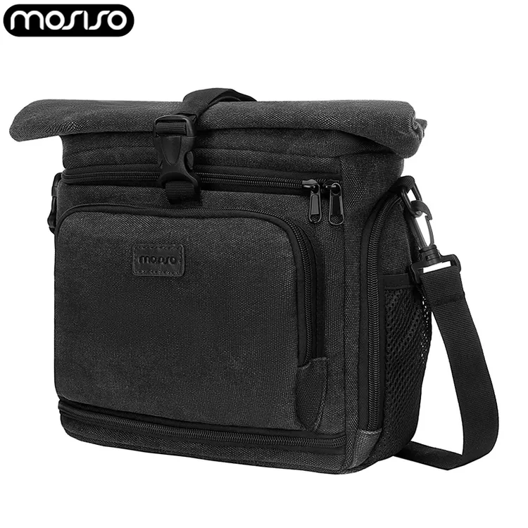 IMOSISO帆布相机包单肩多功能摄影包斜挎背包DSLR/单反包佳能索尼