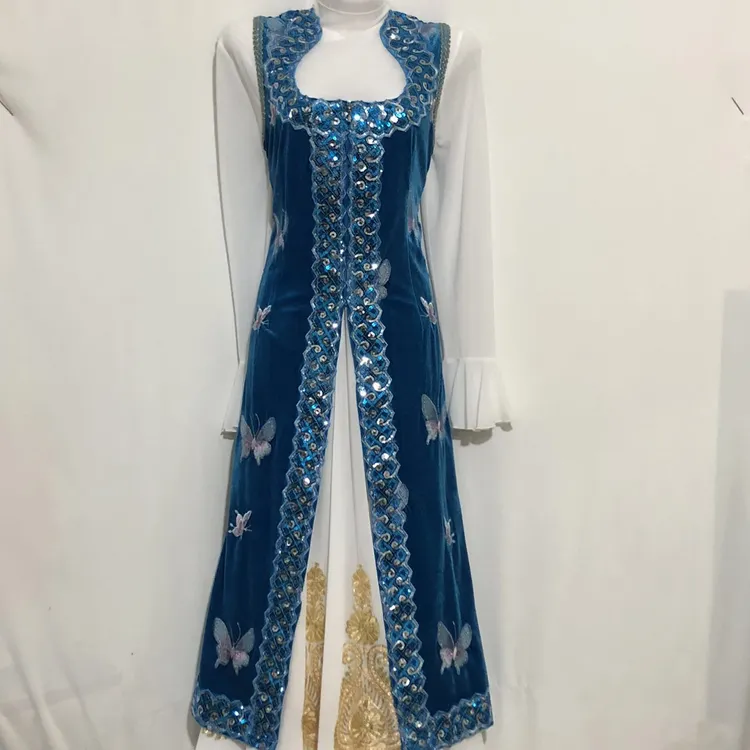 新款绣花长款南韩绒马甲单件百搭新疆舞服女款遮肉无袖时尚时尚