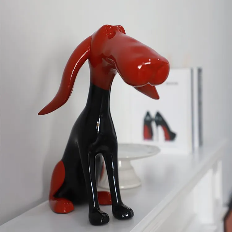 德国小狗摆件入户玄关电视柜酒柜高级感小众儿童房轻奢高档装饰品