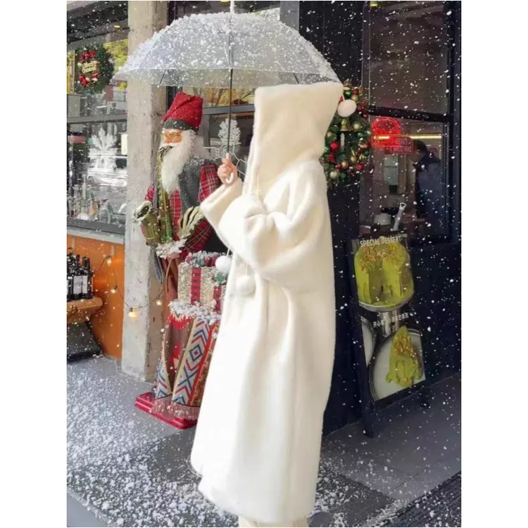 【巫师帽】连帽保暖百搭设计师慵懒冬季毛毛外套红人上新气质加厚