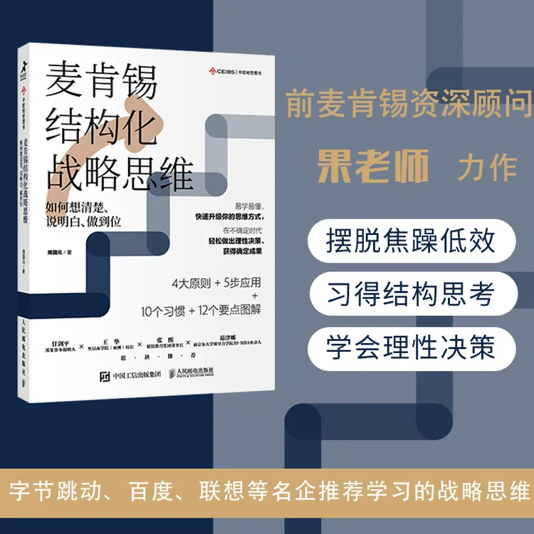 麦肯锡结构化战略思维 如何想清楚说明白做到位结构思考力企管书