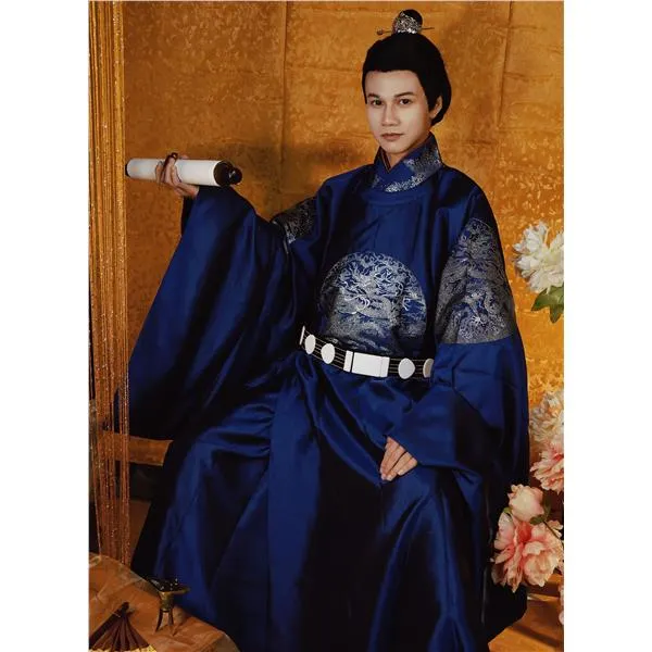 玄辰阁【啵啵龙】明制汉服仿螺钿四团龙补服复原明圆领袍 现货清仓