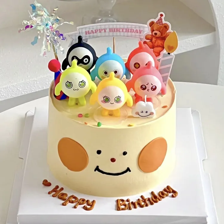 儿童卡通蛋仔派对男女宝水果冰淇淋生日蛋糕抖音全国同城免费配送