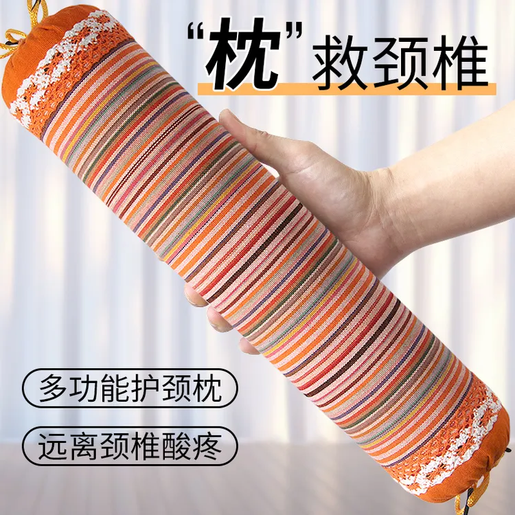 荞麦皮糖果枕颈椎单人睡觉专用护颈圆柱成人颈枕硬枕助睡眠松弛感
