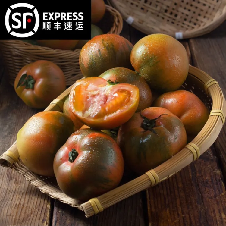 辽宁盘锦铁皮柿子碱地柿子农家现摘自然熟3/5斤装正宗草莓柿子商品图