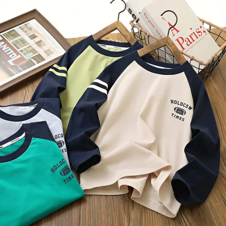 男童薄款长袖t恤打底衫中大童童装春装儿童洋气圆领百搭体恤春款