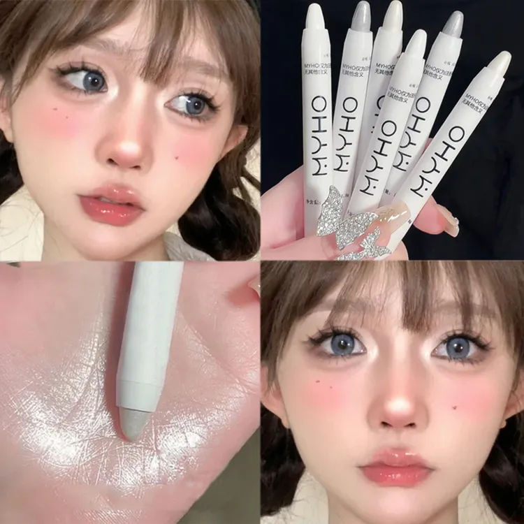 MYHO超闪高光提亮笔舞台妆眼头提亮哑光珠光亮晶晶眼影单色卧蚕笔