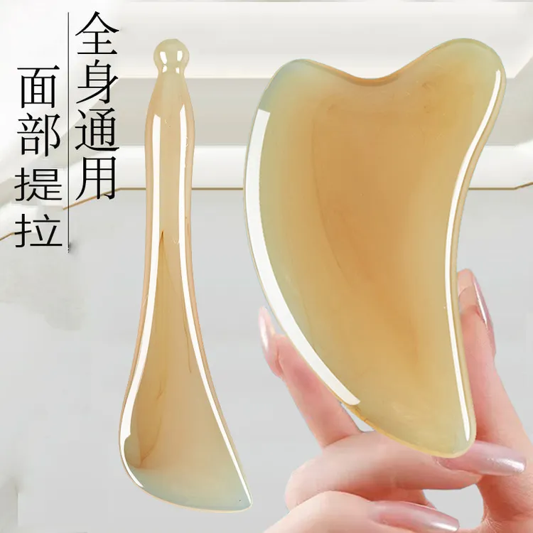 面部刮板按摩板点按棒疏通全身通用脸部板拨刮脸刮板筋棒仿牛角梳