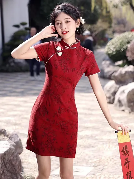 妈妈旗袍2024新款中年喜婆婆婚宴装喜服丈母娘参加婚礼服平时可穿