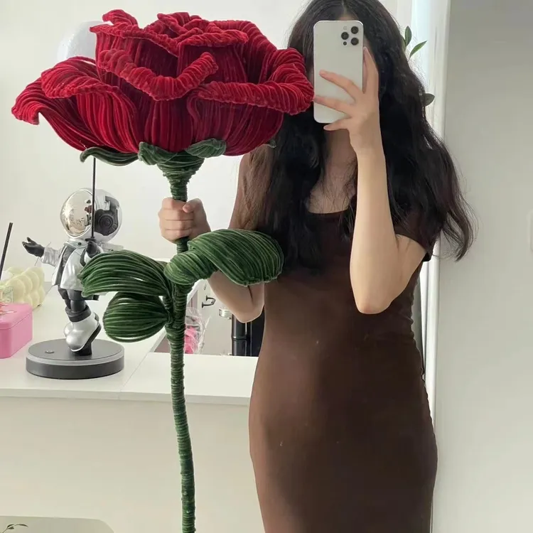 1.6米巨型玫瑰花扭扭棒手工diy材料包男女朋友婚庆520礼物送女友