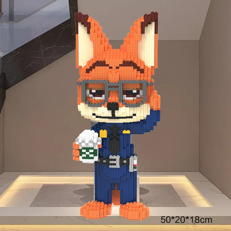 50cm超大尼克警官-0.8标准大颗粒益智积木玩具亲子拼装女孩礼物摆