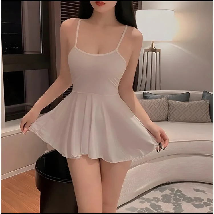 性感睡衣吊带少女火辣睡裙女夏薄款可爱网红风战衣超短睡裙显瘦