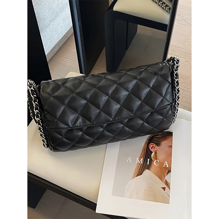 【特卖】美洋MEIYANG 菱格单肩包 小香风绗缝大容量腋下链条包包