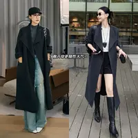 美洋MEIYANG 玛雅毛呢大衣 羊绒羊毛混纺|立领腰带双面呢外套