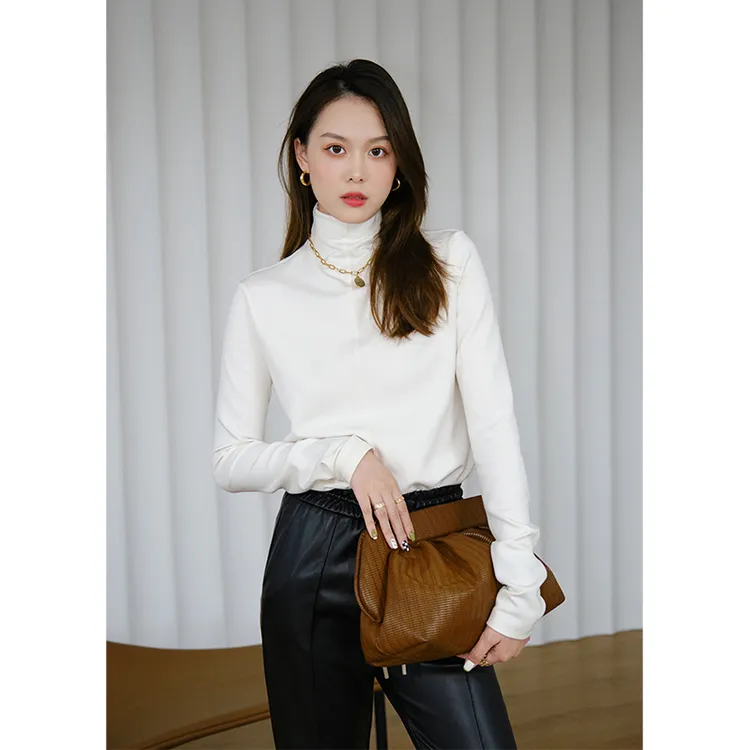 【特卖】美洋MEIYANG 牙签打底衫 保暖半高领纯色长袖内搭女秋冬