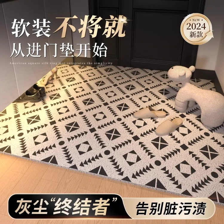入户门地垫进门丝圈耐磨防滑垫子免洗玄关脚垫2025新款地毯可裁剪