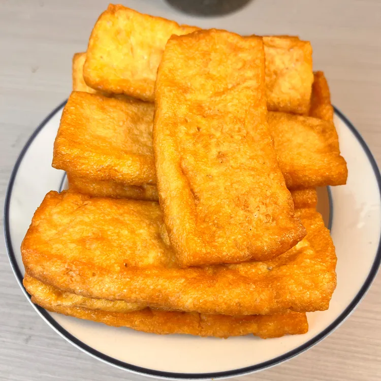 湖南特产农家油豆腐手工制作正宗邵阳火锅豆腐片油炸豆腐家乡土菜