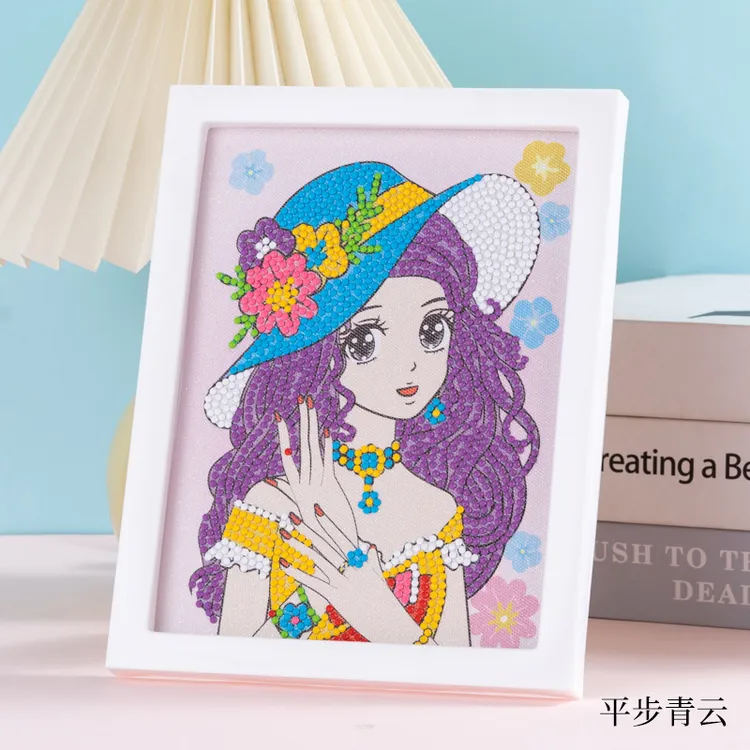【手工画】儿童款式钻石粘画满钻相框画卡通中性小手工精选礼物优质