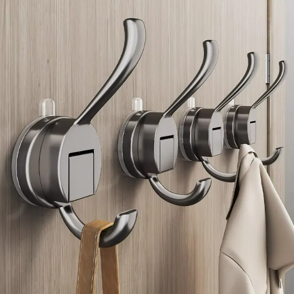 家用吸盘挂钩免打孔强力承重浴室厨房门后粘钩壁挂式无痕钩子收纳