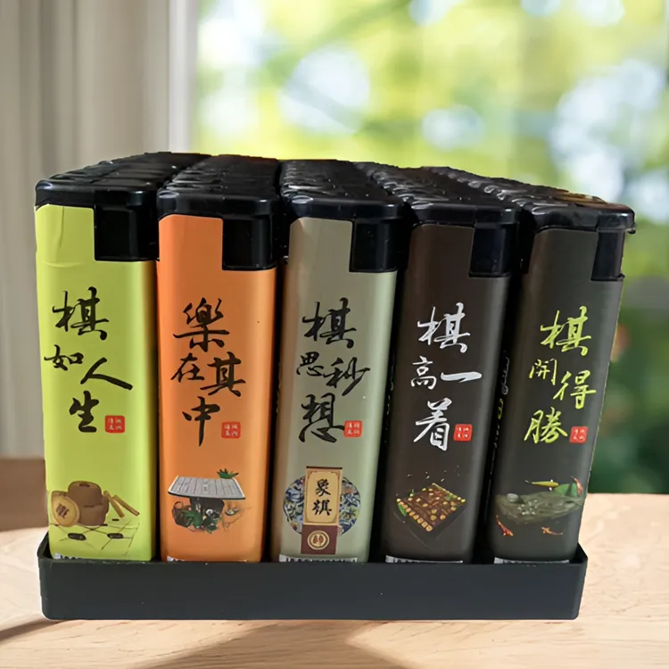 （到手50只）家用时尚包画防风打火机酒店饭店商超便利店批发商用潮