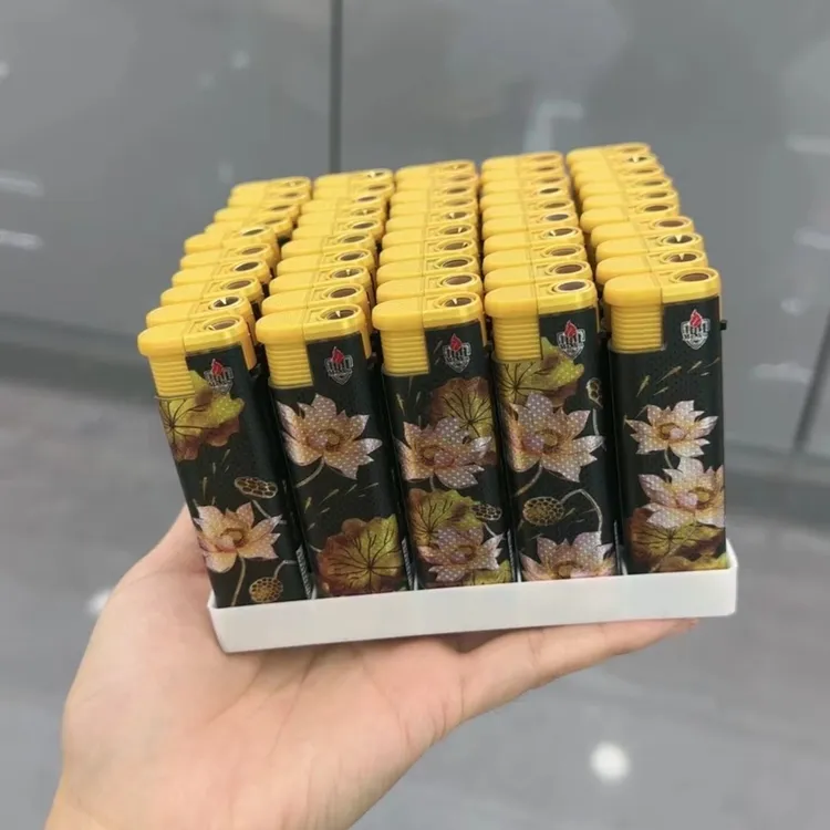 家用充气时尚包画蓝焰直冲防风打火机