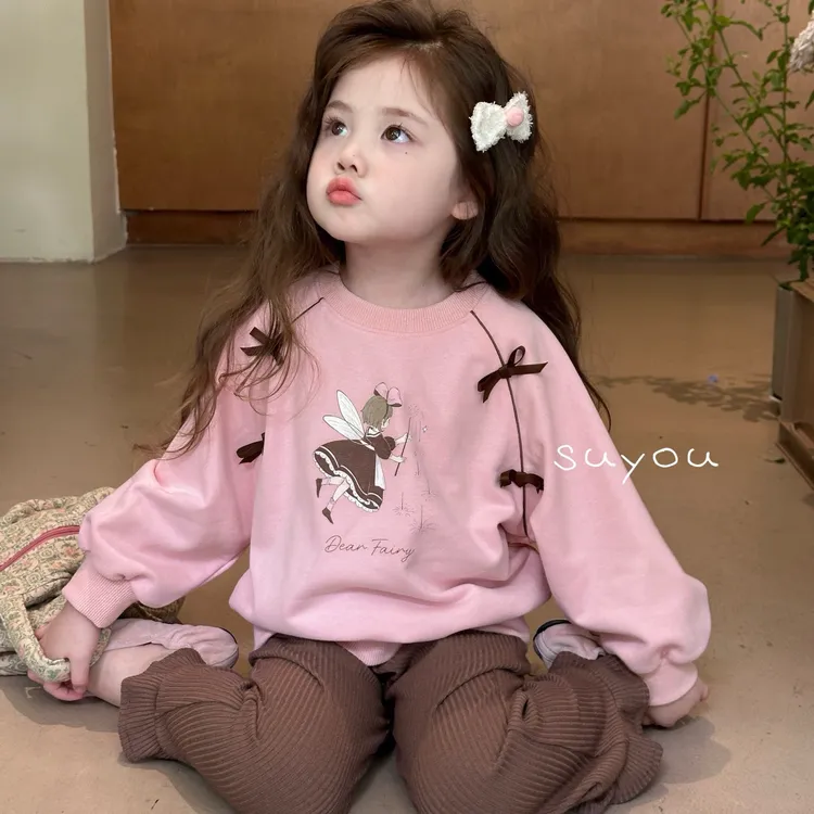 女童卫衣春秋款新款洋气时髦儿童秋装上衣女孩韩版长袖套头衫百搭