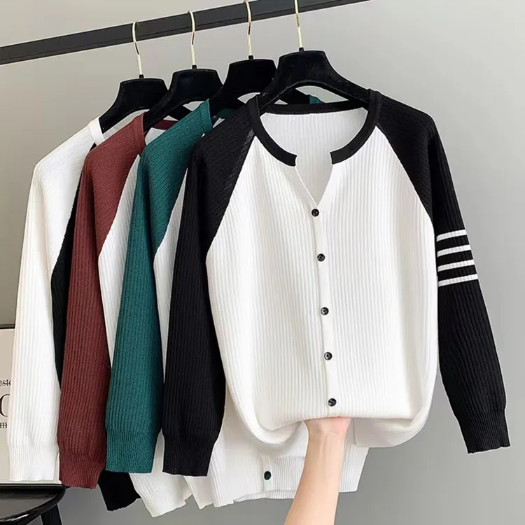 【2025新款针织】大码女装胖mm插肩袖针织衫套头衫上衣