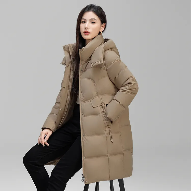 冬季妈妈装中长款羽绒服女冬季加厚保暖中老年人宽松奶奶洋气外套