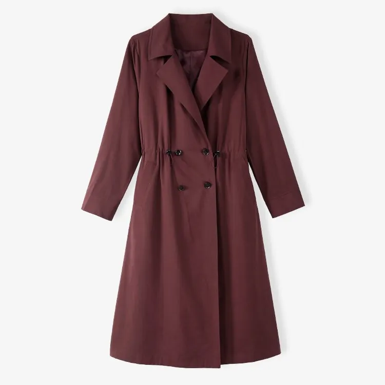 韩穆KA68806时尚精致款秋季新款2025风衣外套防风显瘦高级外套