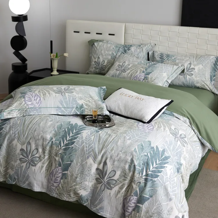 【秋冬新款】全棉加厚生态磨毛印花四件套纯棉100%棉床单床笠三件套