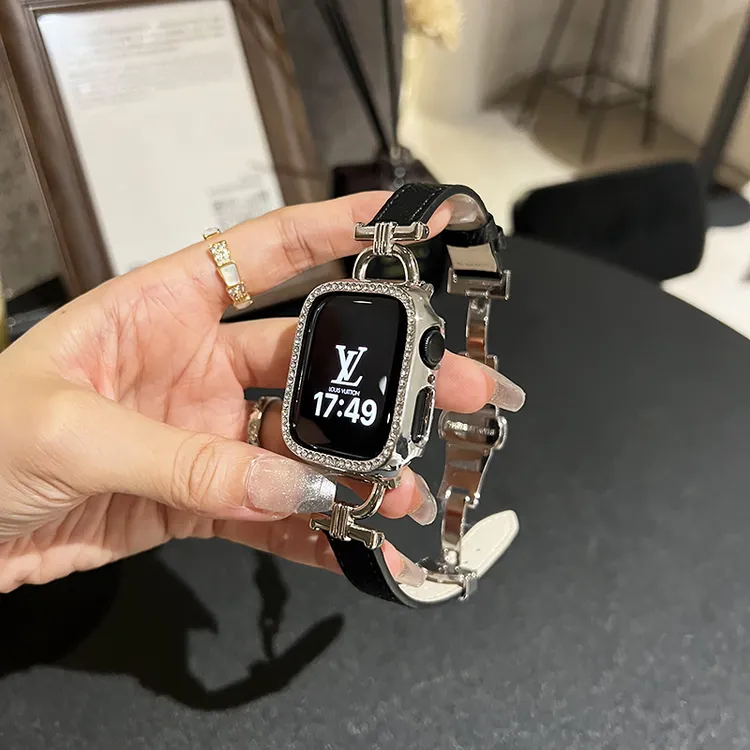 小香高级感蝴蝶扣小众表带适用iwatch8910代SE苹果手表11带百搭女